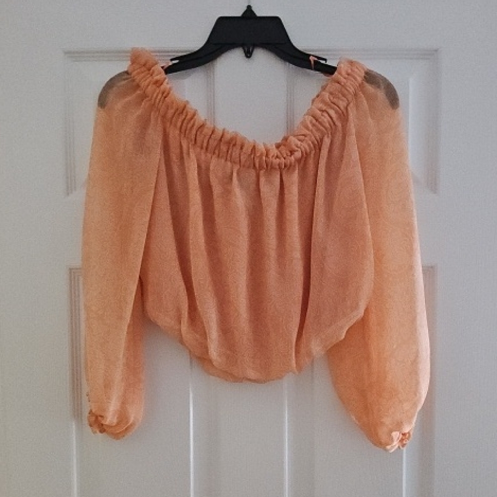 Express Orange Off The Shoulder Crop Top Stylish and Vibrant